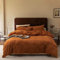 Omela 4 Teilig Warm Fleece Winter Bettwäsche 135x200 Karamell Braun Cashmere Touch Plüsch Bettbezug mit Kopfkissenbezug 80x80 cm Flauschig Coral Fleece Winterbettwäsche Set Reißverschluss