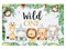 VIKSAUN Wild One Geburtstag Deko Hintergrund 180 x 110 cm Banner Erster Geburtstag Hintergrund Grün Süße Dschungel Safari Tiere Deko Schmücken Party Dekoration Requisiten (180x110cm)