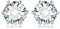 JewelryPalace 4ct Classique Boucles d'oreilles Taille Rond Solitaire Cubic Zirconia Argent 925 Femme, Or Blanc 14k Petite Clous d'oreilles Pierre Fille, Diamant Simulé Ensemble Bijoux Mariee Mariage