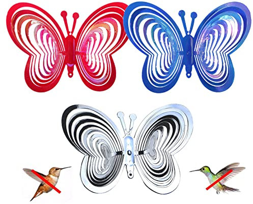 Reflektierende Windspirale Vogelabwehr, Taubenabwehr Balkon Windspiel, Vogelabwehr Balkon Spirale, Vogelabwehr zur Halten Sie Vögel Weg von Ihrem Haus für Dekoration Ideal für Haus & Garten, 3 Stück