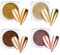 Beetles Chrome Nail Powder Mirror Effect Gold Chrome Powder 4 Colors Brown Nails Art Manicure Decoration Glitter, 0.5g/Jar.