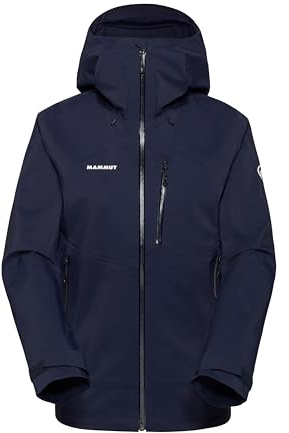 Mammut Alto Guide HS Hooded Jacket Women | Hardshelljacke, Outdoor Jacke für Damen, Funktionsjacke, Winddicht, Wasserdicht & Atmungsaktiv, 20.000 mm Wassersäule | Navy, M