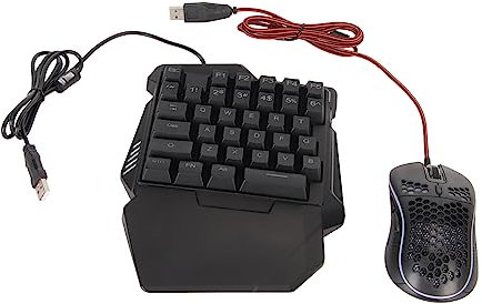 Keyboard Mouse Converter Kit, Wired Half Hand Gaming Keyboard and Mouse Combo with TurboFunction, Mechanical One Keyboard with Wrist Rest for PS for Xbox for Switch