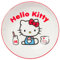 Silver Buffalo Sanrio Hello Kitty Milk and Goldfish Red and White Ceramic Dinner Pasta Bowl, 9 inches