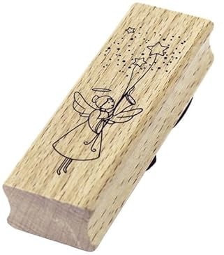 Artoz Stempel – Holzstempel – „Engel“ – 90 x 30 mm – Motivstempel zum Kartenbasteln für Weihnachten, Einladungen, Grüße
