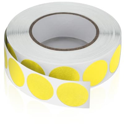 Runde Aufkleber 19mm Gelb Selbstklebend Rolle Kleine Klebepunkte Etiketten Farbkodierung Kreise Sticker Wetterfest 1000 Stück