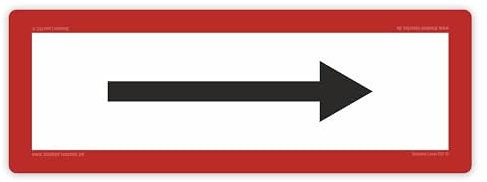 Hinweisschild - Brandschutzeinrichtung - Einsatzhinweise - StVO - DIN 4066 - Für Innen und Aussen - PVC Aufkleber - selbstklebend - 105x297mm (1, Richtungspfeil)