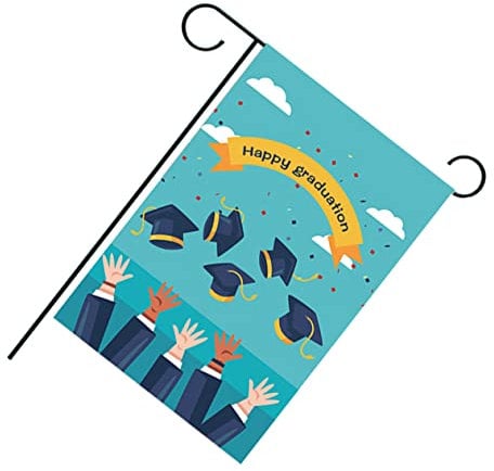Toddmomy 1stk Graduierungssaison-garten-banner Abschlussfahne Herzlichen Glückwunsch Graduiertenhausfahnen Herzlichen Glückwunsch Grad Dekor Partyzubehör Ornament Doppelseitig Polyestertuch