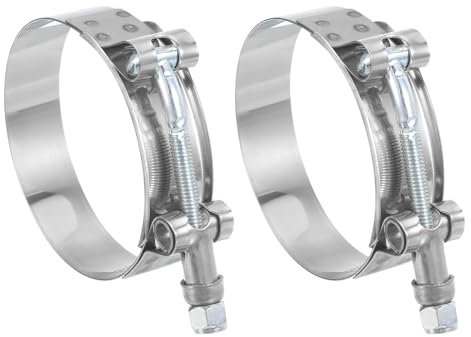 QUARKZMAN Collier de Serrage en T-Bolt, 2 Pièces, Plage de Travail de 64-72mm, Boulon en Acier Inoxydable 201, Colliers d'Admission pour Intercooler Et Tuyau de Serrage