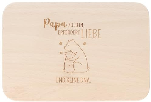 Spruchreif | Frühstücksbrettchen mit Gravur Papa zu sein, erfordert Liebe... | Geschenk für Bonus Papa | Geschenk für Stiefvater zum Vatertag | Stiefpapa