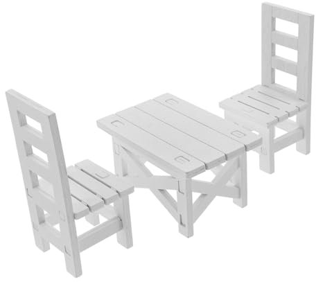 CIYODO 1satz Miniatur Möbel Für Teiliges Stühle Tisch Hochwertigem Für Mädchen Rollenspiele Und Kreative Dekoration