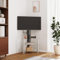 Meuble TV, Banc TV Support de Télévision Table TV Bas Armoire Basse Meuble TV d'angle 3 Niveaux pour 32-70 Pouces Noir et argenté
