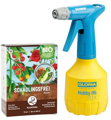 Plantura Bio-Schädlingsfrei Neem, 75 ml + Gloria Hobby 05 FLEX Feinsprüher