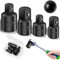 Furuising 4Pcs Impact Socket Adapter Set - 1/4 to 3/8, 1/2 to 3/8, CR-V Steel Socket Adapter, Impact Adapter Reducer Set with Box for Impact Driver Ratchet Docket