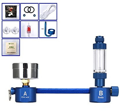 Medidor regulador de CO2 Versión azul del acuario DIY CO2 Plantas acuáticas de la burbuja de válvula solenoide del generador CO2 Pecera CO2 Equipo generador para cerveza de barril casera ( Color : Blu