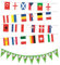 1 European Cup Flag, 1 Football Pennant, European Cup Football Decoration, Football Championship Bunting