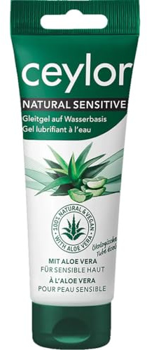 Ceylor Natural Sensitive 100ml - 100% natürliches Gleitgel für sensible Haut, mit Aloe Vera, vegan, ohne künstliche Duft- und Farbstoffe, in ökologischer Verpackung