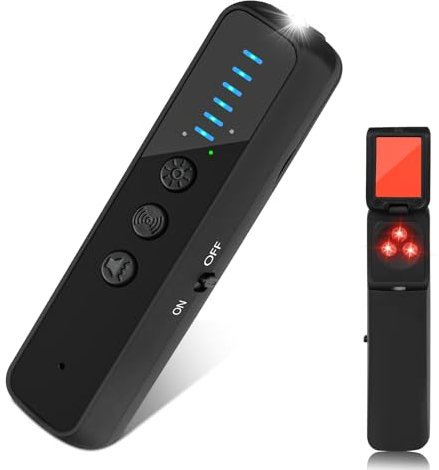 HERBYD Wanzen Detektor - Professioneller Wanzenfinder RF Signal Bug Detector für Anti-Spy Aufnahmeschutz