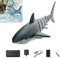 2.4GHz Remote Control Shark Toy with 4K HD Camera Light & Spray Water 1:18 High Simulation Electric Fish RC Boat Swimming Pool Bathroom Toy Gift for Kids - Real Time Filming Shark