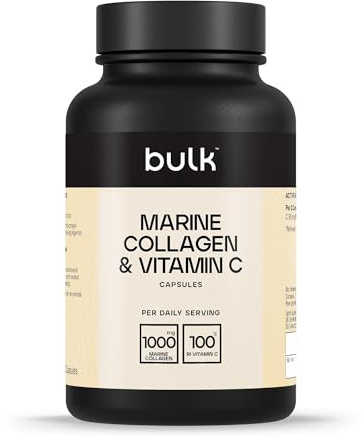 Bulk Meereskollagen & Vitamin C Kapseln, Packung mit 60 | 2160 mg Pro Portion