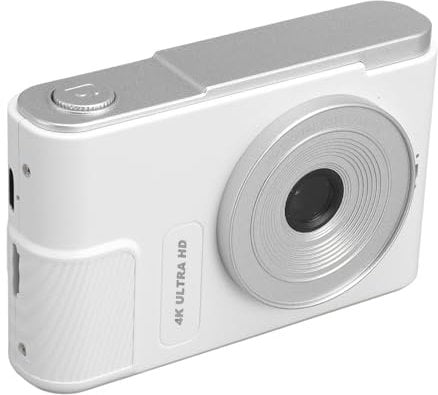 Digital Camera, 48MP 4K Digital Cameras for Photography, Autofocus 1080P Vlog Camera with 16x Zoom Anti Shake, Point & Shoot Digital Cameras CCD Camera for Students (White)