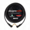 designacable.com 6m - Angled to Angled Black Jack Guitar Cable - Handmade in the UK using Mogami GOLD 2524 Guitar Cable & Neutrik NP2RX-B Jacks.