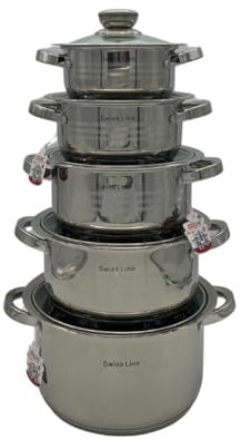 Swiss Line Switzerland - Topfset - 5 teilig - 6,3L/4,2L/3,1L/2,3L/1,6L