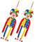Clown-Dekorationen für Karnevalspartys 2er-Pack Papier-wabenclowns Lustige Wanddekoration für Jungen und Mädchen Wandbehang Zum Geburtstag Motto-Party-Dekorationen