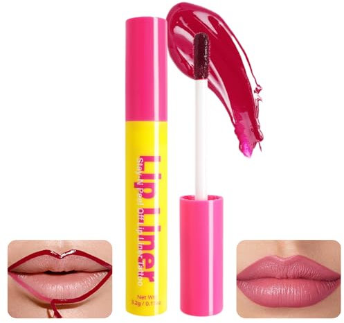 Lip Liner Stain Peel Off,Natural Long Lasting Peel Off Lip Liner Stain,Silky Texture LipLiner PeelOff,Waterproof Stay On All Day Liquid LipLiner,Highly Pigmented Instant PeelOff Lip Stains & Tint