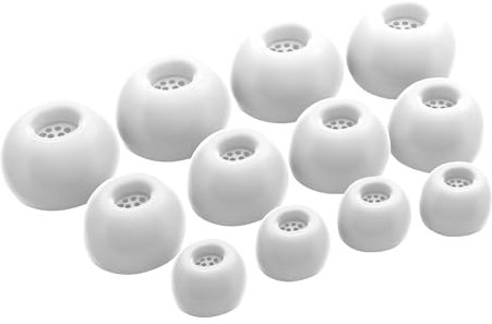 Okuli Set of 12 Silicone EarBuds Ear Tips For JBL Live Buds 3 Earphones in White