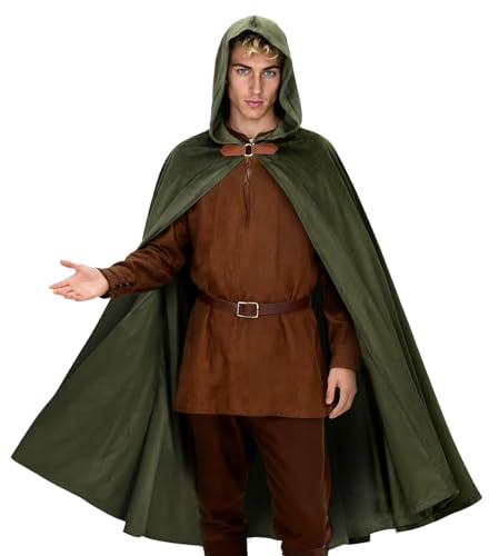 nezababy Mittelalter Umhang Mit Kapuze Renaissance Hobb Umhang Wikinger Kleidung Halloween Zauberer Ritter KostüM Herren Damen