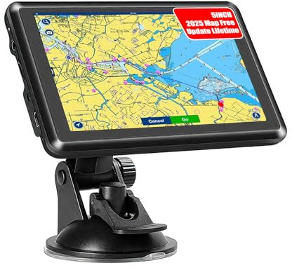 5 inch UK Sat Nav for Car, Truck Sat Navs Car GPS Navigator, Navigator Device, Lifetime Free Updates, Support Postcode Search and Voice Guidance, Speed Camera Alert, Lane Guidance Assist, POI