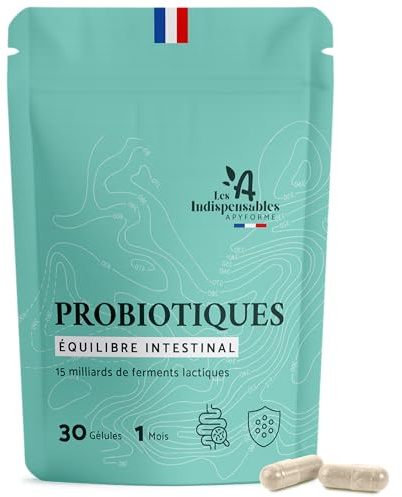 Apyforme - Probiotici per Intestino - Microbiota Intestinale - 10 Ceppi Esclusivi tra cui Lactobacillus - 30 Capsule Gastroresistenti - Probio+