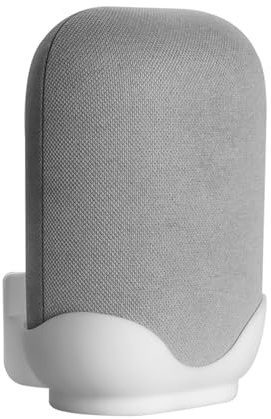 Wandhalterung für Google Nest Audio Assistant, Halterung Kabelhalterung Stecker für Google Nest Audio Ständer, Google Nest Lautsprecher Halterung Desktop Ständer, Wandhalterung Ständer Halter (Weiß)