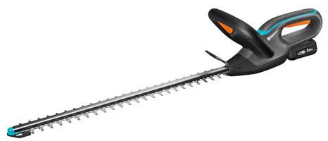 Gardena Akku-Heckenschere EasyCut 55/18V P4A Ready-To-Use Set: Lasergeschnittene Klingen, Klingenschutz, Ergonomischer Griff, Platzsparende Aufbewahrung, Kabellos (14735-20)