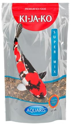 KI-JA-KO Super Mix Wellness-Koifutter mit Spirulina, 1 kg / 6 mm, Carotinoide und Vitamin E, unterstützt Vitalität und natürliche Farbintensität bei Koi Karpfen