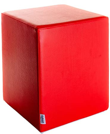 Kaikoon Sitzwürfel Rot Kunstleder – Hocker 35×35×45 cm für Events, Wohnzimmer, Büro & Messe