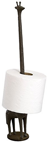 Giraffe Toilet Paper Bathroom Tips & Pieces Set - Décor - Brown Toilet Paper - Giraffe Statue Sculpture For Giraffe Lovers - 41cm Tall