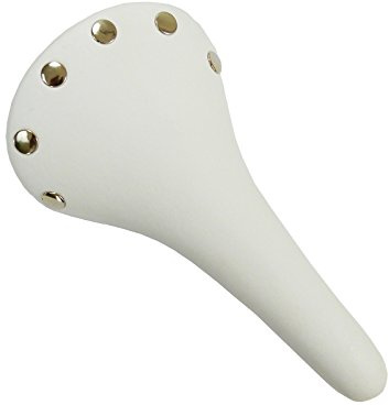 Selle fixie rivets style vintage blanc