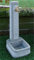 BONFANTE FONTANE MARSIGLIA CM29X38X71H MARTELLINATA GRIGIO BIANCO CON RUBINETTO 540RU2012 E PILETTA 540RU751