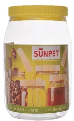 Sunpet J3000 Food Storage Canisters, Plastic, Red, 3000 ml, Pack of 3