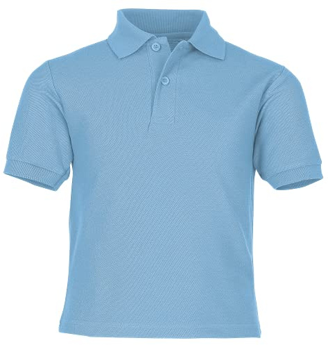 Fruit of the Loom Kids’ Short Sleeved Polo Shirt - Blue - 14 Years