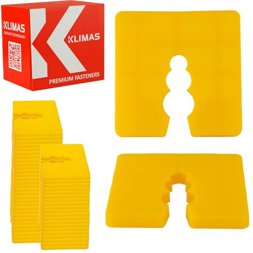 KLIMAS 50 x Abstandshalter 5mm f. Sockelschiene Ausgleichstück Distanzstück Sockelschienen