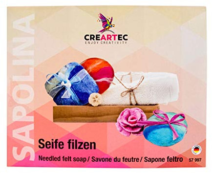 CREARTEC - Seifen Filzen Set - zur Herstellung fantastisch aussehender Filzseifen - Made in Germany
