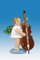 Rudolphs Schatzkiste Holzfigur Engel mit Kontrabass und Krone Höhe 6cm NEU Holzengel Instrument Seiffen Erzgebirge Figur Dekoration Holzfiguren Weihnachten Fensterschmuck Spielzeug Deko