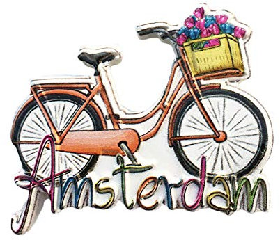 Amsterdam Holland 3D Fahrrad Kühlschrank Magnet Tourist Travel Souvenirs Handgemachte Harz Handwerk Magnetische Aufkleber Home Küche Dekoration Niederlande Kühlschrankmagnet Sammlung Geschenk