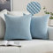 MIULEE 2er Set Kissenbezüge Dekokissen Körnig Dekorativ Kissenbezug Kissenhülle Sofakissen Deko Bezug Weich Zierkissen Kissen für Wohnzimmer Schlafzimmer 45x45cm Himmelblau