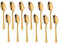Buyer Star Kaffeelöffel, 12-teiligem Gold Teelöffel Besteckset aus Edelstahl für Zucker Eis Espresso und Demitasse, spiegelpoliert