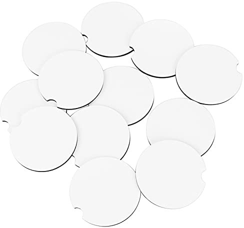Weiye Lot de 12 sous-verres ronds en MDF vierges personnalisés, sous-verre en panneau dur pour sublimation