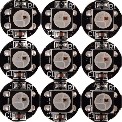 BTF-LIGHTING 100 pezzi WS2812B ECO RGB Lega 5050SMD Chip LED indirizzabili individuali con dissipatore PCB (10mm3mm) WS2811 IC 5050 SMD RGB DC5V incorporato